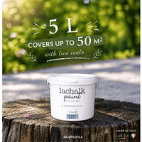 44 GIPSOFILA 5L LaChalk Peinture Hybride Craie-Résine Application au Pinceau Revêtement Liquide pour Meubles Fabriqué en Italie