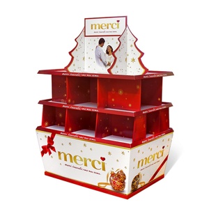 Exhibidor de Cartón Portátil para Puntos de Venta, Estantes de Exhibición de Esmalte de Uñas, Exhibidor de Cartón para Chocolates para Nochebuena - Product Image 6