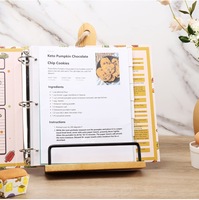 Classeur de luxe à anneaux de taille A4 à 3 avec logo personnalisé Classeur en plastique PP et clip porte-cartes postales pour une gestion efficace des recettes