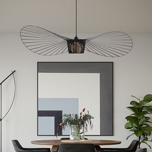 Plafonnier suspendu au design nordique, disponible en <span class=keywords><strong>noir</strong></span> et en forme de <span class=keywords><strong>chapeau</strong></span>, design moderne, éclairage d'intérieur, luminaire décoratif de plafond - Product Image 2