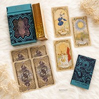 Impression personnalisée d'œuvres d'art familiales, cartes illustrées en couleur, papier cartonné épais, jeu de tarot oracle