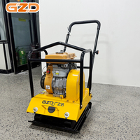 Compacteur à plaque vibrante industriel à essence GZD C120T, force de 20KN, moteur de 6,5 CV, équipement de construction à haute efficacité