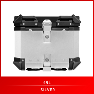 Boîte à bagages de moto de grande capacité-Boîtier supérieur en alliage d'aluminium 55L Boîte arrière étanche et antichoc avec support de montage - Product Image 5
