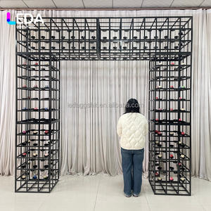 Arche murale décorative en métal noir LEDA sur mesure pour mariage, panneau d'entrée en grille, mur de bougies en fer noir pour événements - Product Image 3