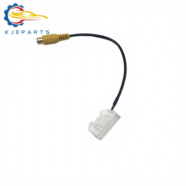 Automotive Car Backup Rear View Camera Video 24Pin Adapter Complete Wiring Harness With RCA Plug