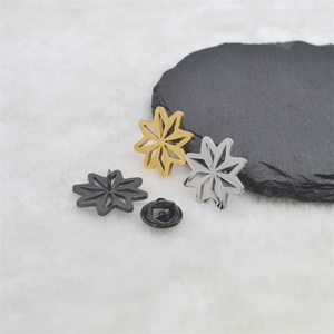 Fashionable Personalized Gold Plated Stainless Steel Hollow Star Shape Natural Stone Brooch Accessories for Women's Daily Use - Product Image 4