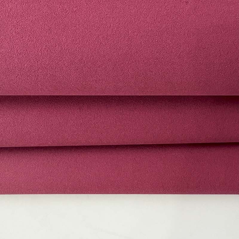 Dhm Wholesale 1.2mm Leather Wear-resistant Pu Synthetic Suede Leather Fabric for Bag