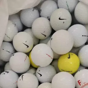 स्टॉक की एक बड़ी संख्या एक बी ग्रेड मिश्रण ब्रांडेड इस्तेमाल किया अभ्यास प्रशिक्षण गोल्फ गेंदों