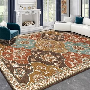 Gambar 3D ukuran besar Turki gaya Amerika karpet ruang tamu pola abstrak Nordik samping tempat tidur lembut Area Tatami karpet mandi dapur - Product Image 2