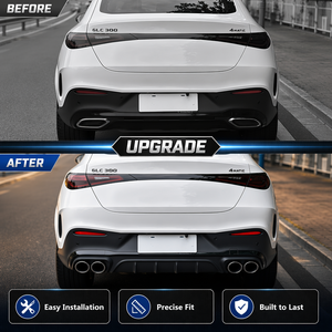 Kit de diffuseur arrière style GLC43 pour <span class=keywords><strong>Mercedes</strong></span>-Benz <span class=keywords><strong>GLC</strong></span> <span class=keywords><strong>Coupé</strong></span> C254 <span class=keywords><strong>2023</strong></span>+ avec embouts d'échappement ronds quadruples - Product Image 2
