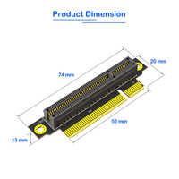 Carte adaptateur d'extension CPU 1U pour serveur PCIe 8X 3.0 à 90 degrés inversée, haute vitesse, stabilité, transmission de signal à faible perte