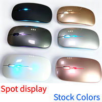 Aksesoris Komputer Mouse Nirkabel Vertikal RGB Backlit BT5.2 Isi Ulang dengan Silent Switch, Mouse Portabel untuk Laptop dan Desktop