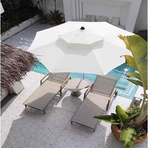 Chaise de plage pliable de luxe moderne, imperméable, avec coussin en mousse à mémoire de forme, <span class=keywords><strong>lit</strong></span> en maille Teslin, cadre en aluminium, pour piscines et hôtels - Product Image 2