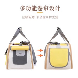 <b>Cat</b> bag, portable <b>cat</b> carry, crossbody bag, large capacity, stress-resistant, foldable pet bag for dogs, breathable design. - Product Image 4