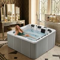 Baignoire spa à remous autoportante en acrylique de style moderne avec hydrothérapie et capacité de 60 gallons