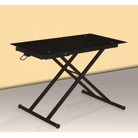 Table basse en verre noir réglable en hauteur multifonctionnelle