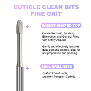 Embouts de ponceuse à ongles en carbure de tungstène, forme champignon, cône inversé, pour éliminer les cuticules et poncer, pour manucure - Product Image 2