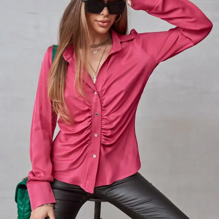 Woman office work clothes New autumn winter tops fashionable blouse trendy casual shirts business blouses for women