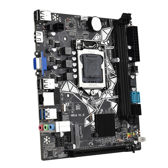Factory Custom H81 Desktop PC Motherboard LGA1150 USB3.0 DDR3 DIMM Micro-ATX Motherboard for Intel Core 4th Gen CPU