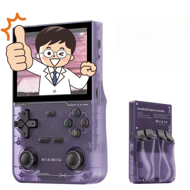 Portable Retro Gaming Console K36 New Handheld Pocket Game Player Built-In 50+ Emulators Linux System Ps1/Psp/N64/Ds Video Games