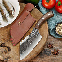 Couteau de filetage en acier carbone tranchant, forgé à la main, pour la cuisine en plein air, la pêche sous-marine, le camping, la cuisine, le hachoir à viande, le boucher