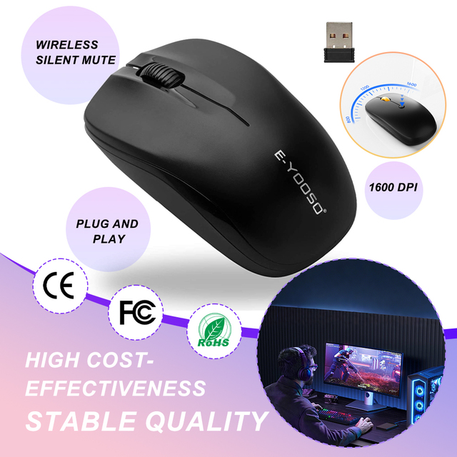 New Ultra-thin Mini Wireless Mouse Silent Mute Rechargeable Computer Wireless Mouse