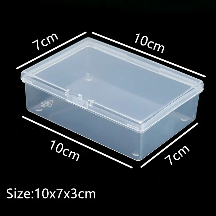 Caja de plástico rectangular para cosméticos médicos, caja de PP transparente, gran oferta