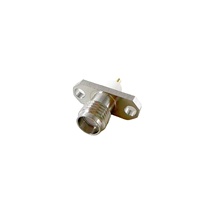 Conector coaxial RF de latón para audio, con montaje de brida de 2 orificios para conector hembra, con aislante extendido de 4 mm y pin de 3 mm