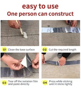 Ruban <span class=keywords><strong>de</strong></span> matériau imperméable en butyle auto-adhésif pour la réparation du toit Fissures Bungalow Évier <span class=keywords><strong>Piscine</strong></span> Autocollant étanche - Product Image 4