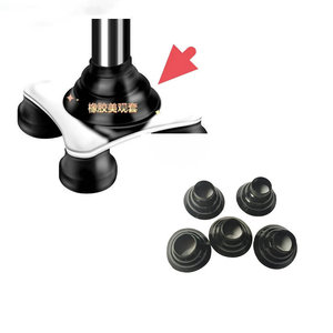 Protector de Punta de Bastón de Plástico Estético Negro con Goma Antideslizante para Ayuda de Movilidad de Personas Mayores - Product Image 4