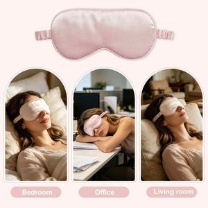 Luxury 3D Contoured Pure Mulberry Silk Eye Adjustable Strap Soft <b>Mask</b> for Travel & <b>Sleep</b> | Custom Logo Available - Product Image 3