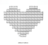 Nouveautés : Ballon mural en forme de cœur de 55 pouces en feuille d'aluminium écologique pour décorations de la Saint-Valentin, Noël et la Fête des Mères