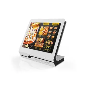 Interactive Display Countertop Self Service Touch Information Kiosk For Restaurant Food Store