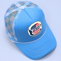 Gorra de béisbol de malla HKZB con logotipo personalizado, informal, para ciclismo al aire libre, de verano, moderna, estampada, transpirable, con protección solar, USA250