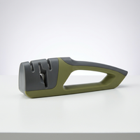 Aiguiseur de couteaux de cuisine manuel unique avec lames de rechange, outil d'affûtage portable pour la cuisine à domicile