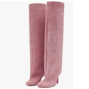 Nuovi <span class=keywords><strong>Stivali</strong></span> Texani Firmati da <span class=keywords><strong>Donna</strong></span> in Vera <span class=keywords><strong>Pelle</strong></span> con Tacco Alto Autunno Inverno Sopra il Ginocchio con Fodera di Lusso - Product Image 6