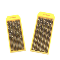Jeu de forets hélicoïdaux revêtus de cobalt, 1.0-13mm, 5/10 pièces, HSS M35, pour le bois/métal, outils électriques