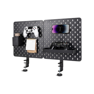 Penyekat Ruangan Pendek Model Pegboard, Tanpa Bor, Pembatas Ruangan Kantor, Papan Organisasi Meja, Rak Penyimpanan & <span class=keywords><strong>Display</strong></span> - Product Image 1