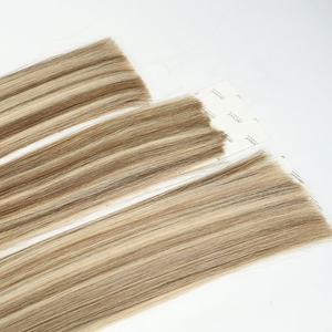 Extensions de cheveux humains vierges Remy européennes lisses à double trame, 22 pouces, brun, Amygirl, double trame, ruban invisible - Product Image 2