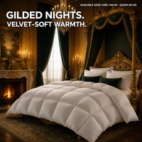 Couette matelassée en duvet de canard blanc jacquard 50 % pour l'hiver, avec compartiments, en coton, anti-déchirure, écologique, respirante, épaisse et chaude, taille Queen