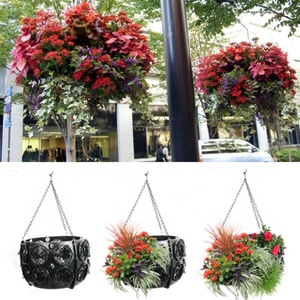 Poste de Lámpara para Jardín Vertical, Macetas Colgantes Decorativas de Plástico para Jardín - Product Image 2