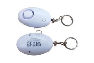 Alarme de sécurité personnelle ovale AL-01 en plastique ABS, très forte, avec lumière LED, fonctions d'appel et de défense pratiques - Product Image 6