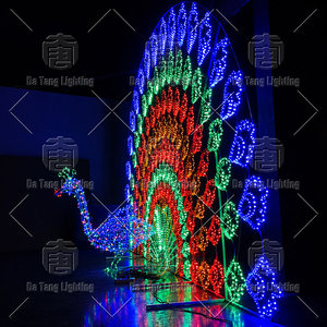 Christmas Peacock Motif Light Outdoor LED Animal Decoration For <b>Garden</b> Landscape Display - Product Image 3