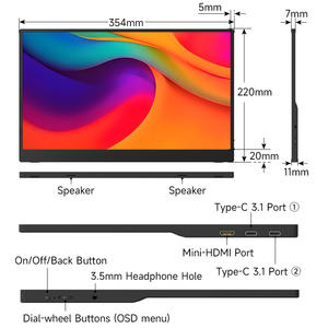 Nueva Pantalla LCD TFT 156FC 1080P con Gama de Colores Amplia del 72% NTSC, Revestimiento Antireflejo y Retroiluminación LED para Uso Comercial - Product Image 5