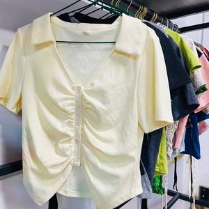 <span class=keywords><strong>เสื้อ</strong></span><span class=keywords><strong>ยืด</strong></span>เอวลอยสำหรับเด็กผู้หญิงผ้าคอตตอนแบบยืดได้ผ้าซี่โครงไร้รอยต่อสไตล์สปอร์ตสำหรับเด็กผู้หญิงเสื้อผ้าแนววินเทจมีรอยยับ - Product Image 5