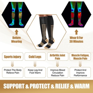 Cobre Deportes atléticos Compresión 20-30 Mmhg <span class=keywords><strong>Medias</strong></span> graduadas Correr Ciclismo Rodilla Calcetines <span class=keywords><strong>de</strong></span> compresión alta médica - Product Image 4