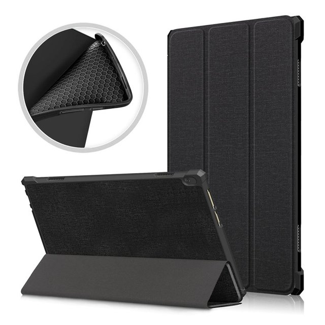 For Lenovo M10 TB-X605F Tablet Case for Lenovo M10 TB-X605F TB-X505X Anti-fall Tri-fold PU Flip Cover Case with Auto Sleep Wake
