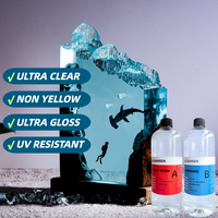 Résine époxy liquide transparente professionnelle 3:1, résine époxy transparente cristalline pour coulée profonde et durcisseur pour la création d'objets d'art