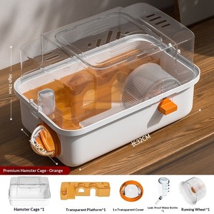 Cage à hamster extra large transparente, grande cage pour hamster d'afrique, entièrement transparente et respirante, pour hamster de grande taille - Product Image 5