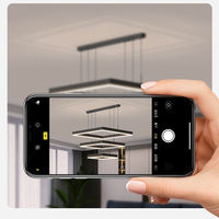 Plafonnier réglable en hauteur carré en aluminium Style nordique moderne maison Led Simple salon suspension